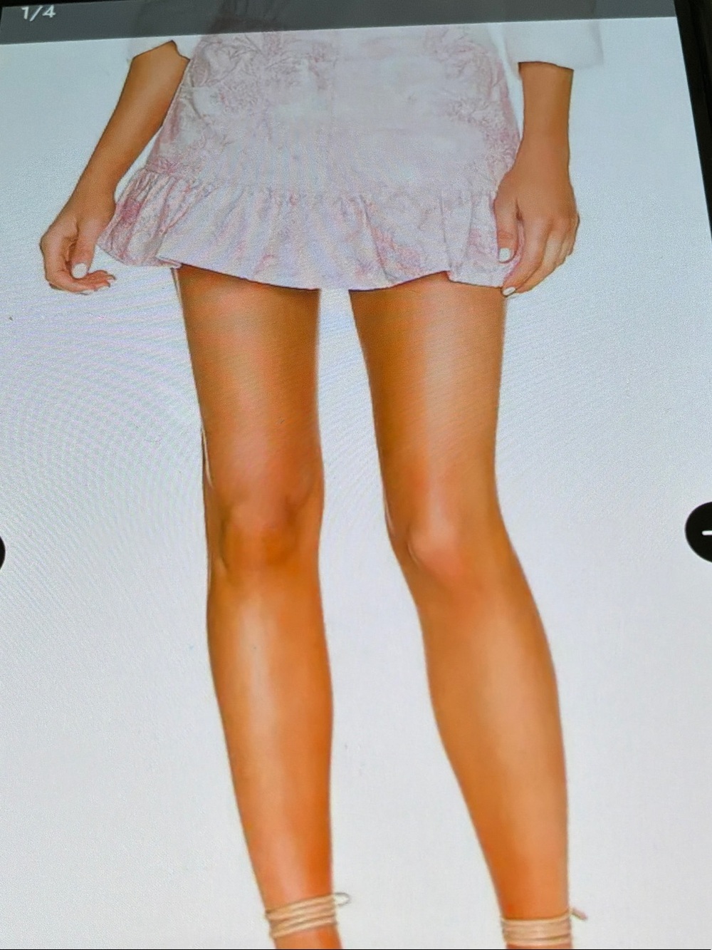 Amanda Uprichard XS X Bobbie Light Pink Ruffle Mini Skort Pockets New York